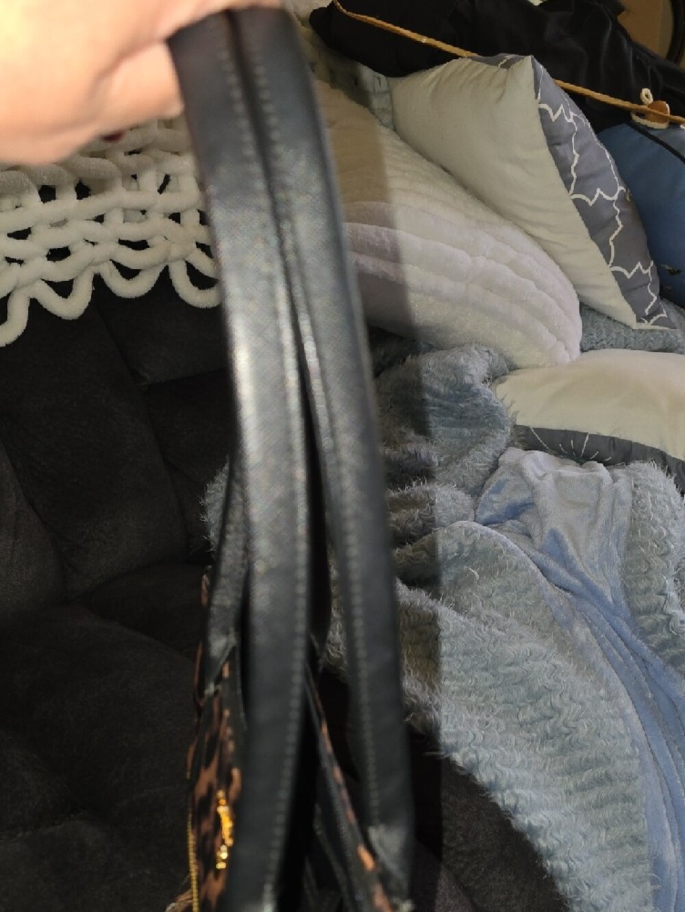 Michael Kors Leopard-Print Tote in Brown/Black w/Gold Hardware Needs Zipper Pull - Picture 14 of 14
